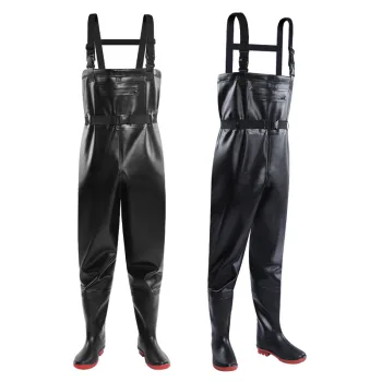 Green Waterproof Waders with Customized PVC Logo for Black Women