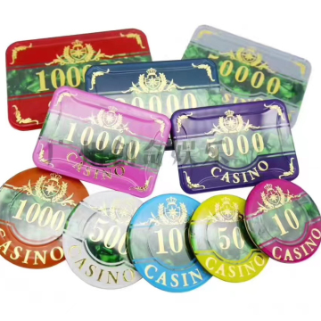 Custom Metal Poker Chips - European Square Design, Solid Color, Oversized