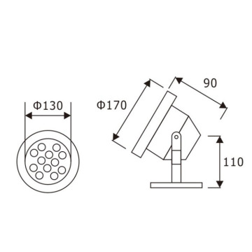 LEDER IP68 Waterfall 12W LED Underwater Light