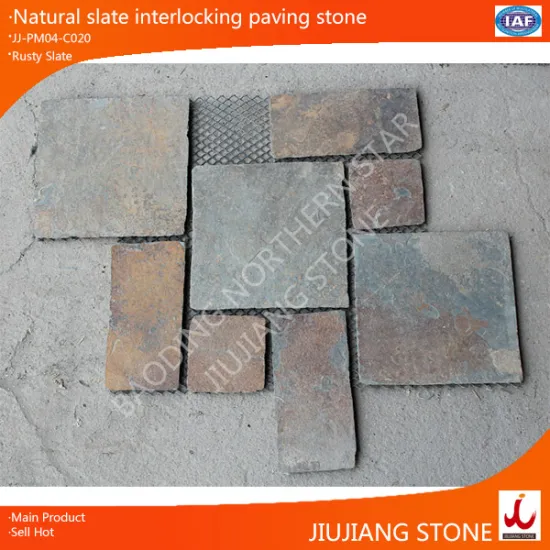 natural slate flagstones on mesh