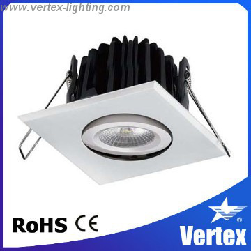 Fire rated Tilt Square dimmable 8W COB LED Downlight