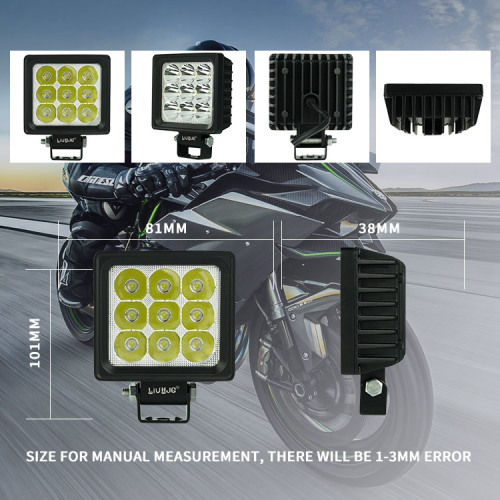 9 Led Square Led Motorcycle Lights