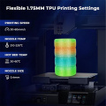 Filament TPU transparent multicolore Rainbow 1,75 mm