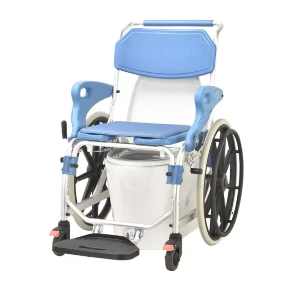 Plastic Transfer Commode Chair Wheelchair for Disabled People - New Design