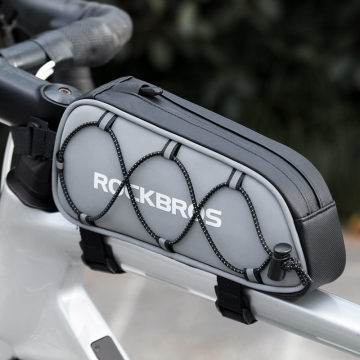 Rainproof MTB Phone Pouch - Bicycle Front Bag with Reflective Drawstring