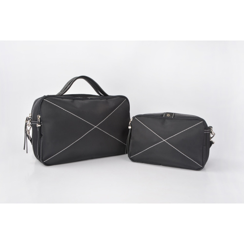 Waterproof Scratch Resistant Black Nylon Handbag For Women