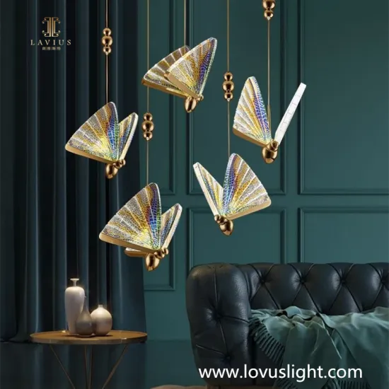 Butterfly decoration shape shopping mall custom chandelier Ceiling ceiling decoration custom chandelier