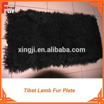Dyed in charcoal grey Tibet Lamb Fur Plate