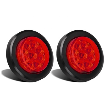 2 Inch Round 12-24V Universal Truck Trailer LED Side Marker Lights with Reflectors
