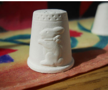 Paint Yourself Ceramic Easter Bunny Thimble (HG0991)