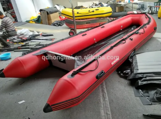 5.2m red inflatable Aluminum floor boat with CE certification for summer sports