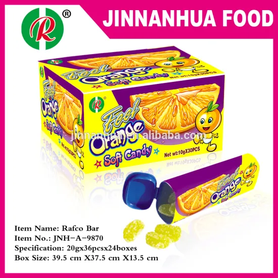 orange soft gummy candy