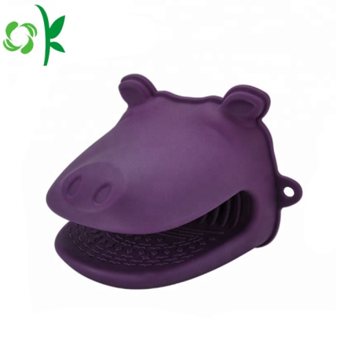 Hipopótamos populares guantes de silicona para el horno para hornear
