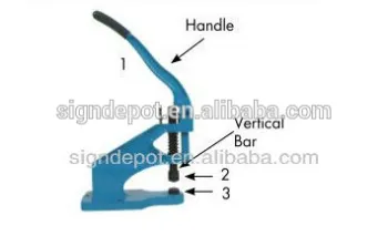 Semi automatic manual eyelet punching machine grommet machine for 10mm and 12mm eyelets
