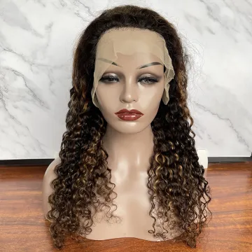 aliexpress 100% Brazilian highlighted human hair full lace wigs