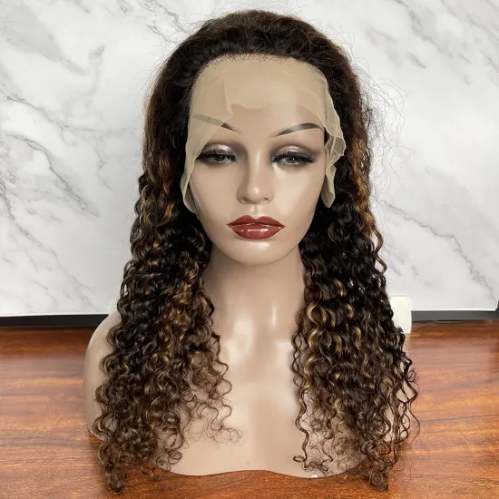 aliexpress 100% Brazilian highlighted human hair full lace wigs