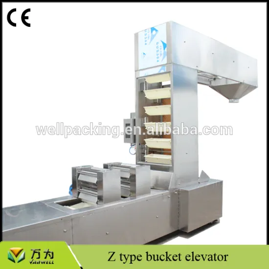 Customized bucket elevator with counting device for secondary packaging
