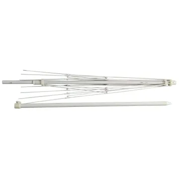 FEAMONT White 8 Ribs Beach Umbrella Stands and Frames