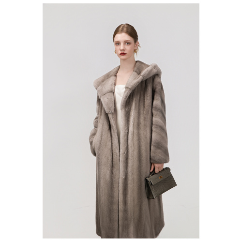 KC Fur Crown Series Cape Hat Long mink Coat