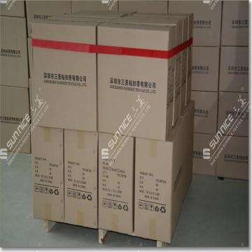 Colorful Hook and Loop Wrap Strapping on Pallet