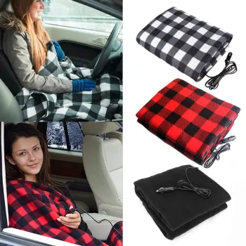 12V Car Heating Blanket 110*150cm Lattice Energy Saving Warm Autumn Winter Electric Blanket
