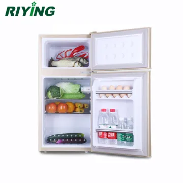 86L Two-Door Double Door Refrigerator: Top Freezer Bottom Fridge