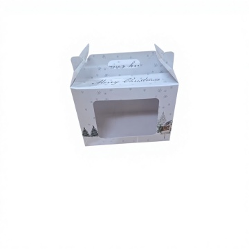 Ekologická papírová krabička na dort s průhledným displejem