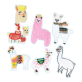 Parche bordado termoadhesivo de alpaca colorida