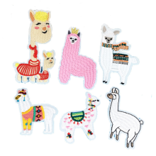 Bản vá thêu trên sắt Alpaca đầy màu sắc