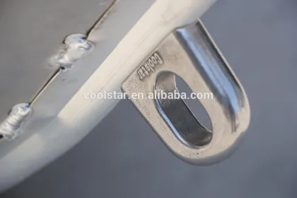 12ft aluminium fishing vessel with storage box