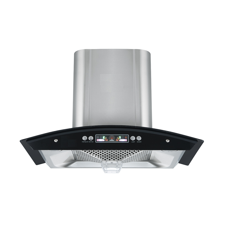 600mm 1000m3/h  Heat Auto Clean Titanium Black Push Switch Electric Chimney Wall Mounted Cooker Hood
