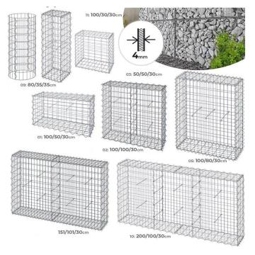 Dinding penahan keranjang gabion yang lebih murah 200x100x50 galvanis dilas