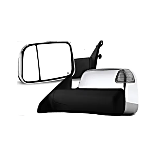 Chrome Power Side Towing Mirror for Dodge Ram 2009-2012: Enhance Your Driving Experience with LHD Compatibility