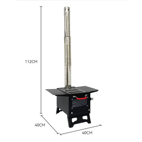 Outdoor Portable Stainless Steel Wood Burning Foldable Tent Stove