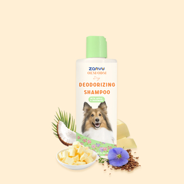 Natural Private Label Pet Deodorizing Shampoo 250ml for Dog Skin Cleaning and Hair Care