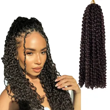 Long Passion Twist Crochet Hair Extensions Ombre Braiding Hair Curly Synthetic Water Wave Braiding Hair Crochet Braids