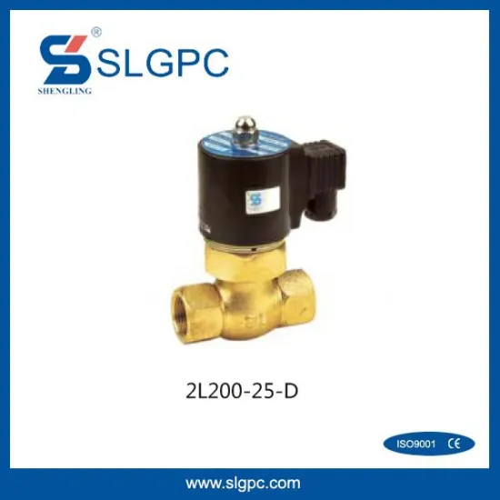 DIN Connector type 2 way open-close 24V solenoid valve pneumatic 2L200-25-D