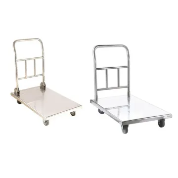 Market Cart Hand Cart Stainless Steel Foldable Platform Trolley