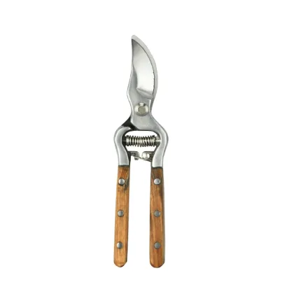 SALI Wood Handle Bonsai Tools - Stainless Steel Pruners and Scissors