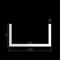 extruded aluminium special profile 6063 aluminium u profile
