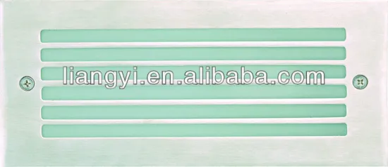 square wall recessed in stainless steel light