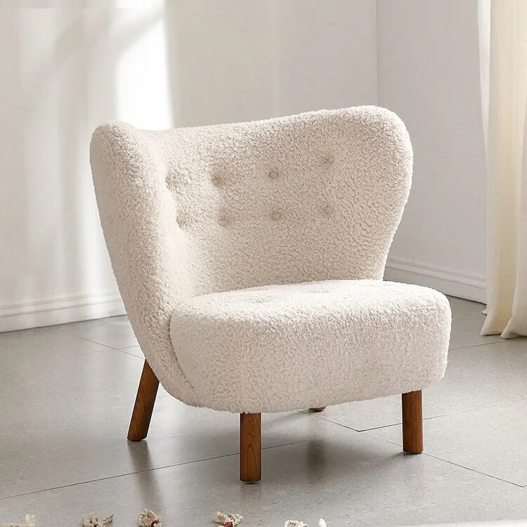 Kain beludru Nordic Modern Leisure Chair