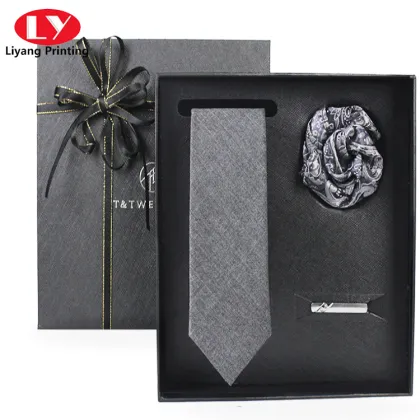 Bow Tie and Tie Set Accessory Gift Box