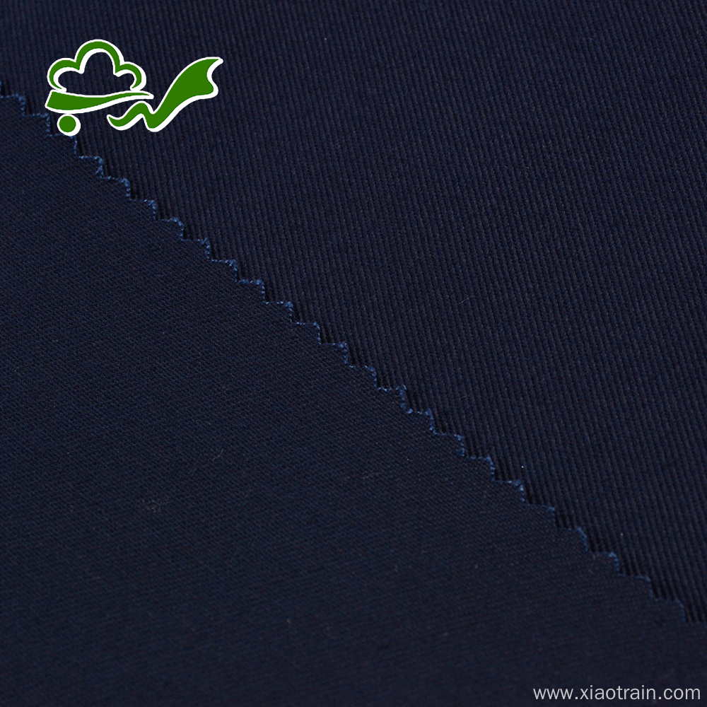 Woven navy twill organic cotton fabric for pants