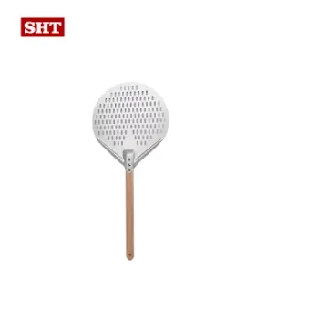 Kitchen Accessories Custom Logo Metal Round Rotating Pizza Turning Peel Near Me Wood Handle Pizza Peel