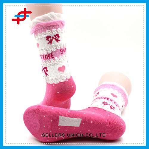Dantel desen renkli Tüp çorap genç kızlar için örgü