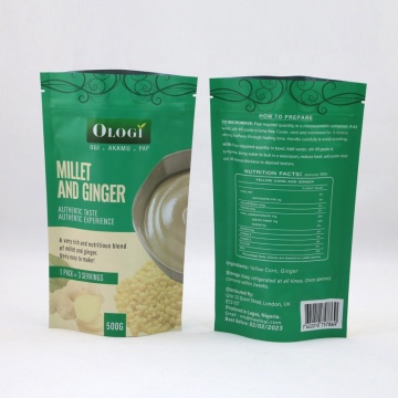 Custom Printed Biodegradable Resealable Packaging Bag