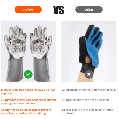 Gants de lavaboct de bain pour animaux de compagnie