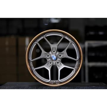 Two-pieces forged alloy wheel for BMW