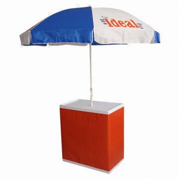 Sale Promotional Table with Umbrella and Logo Printing for Advertising
